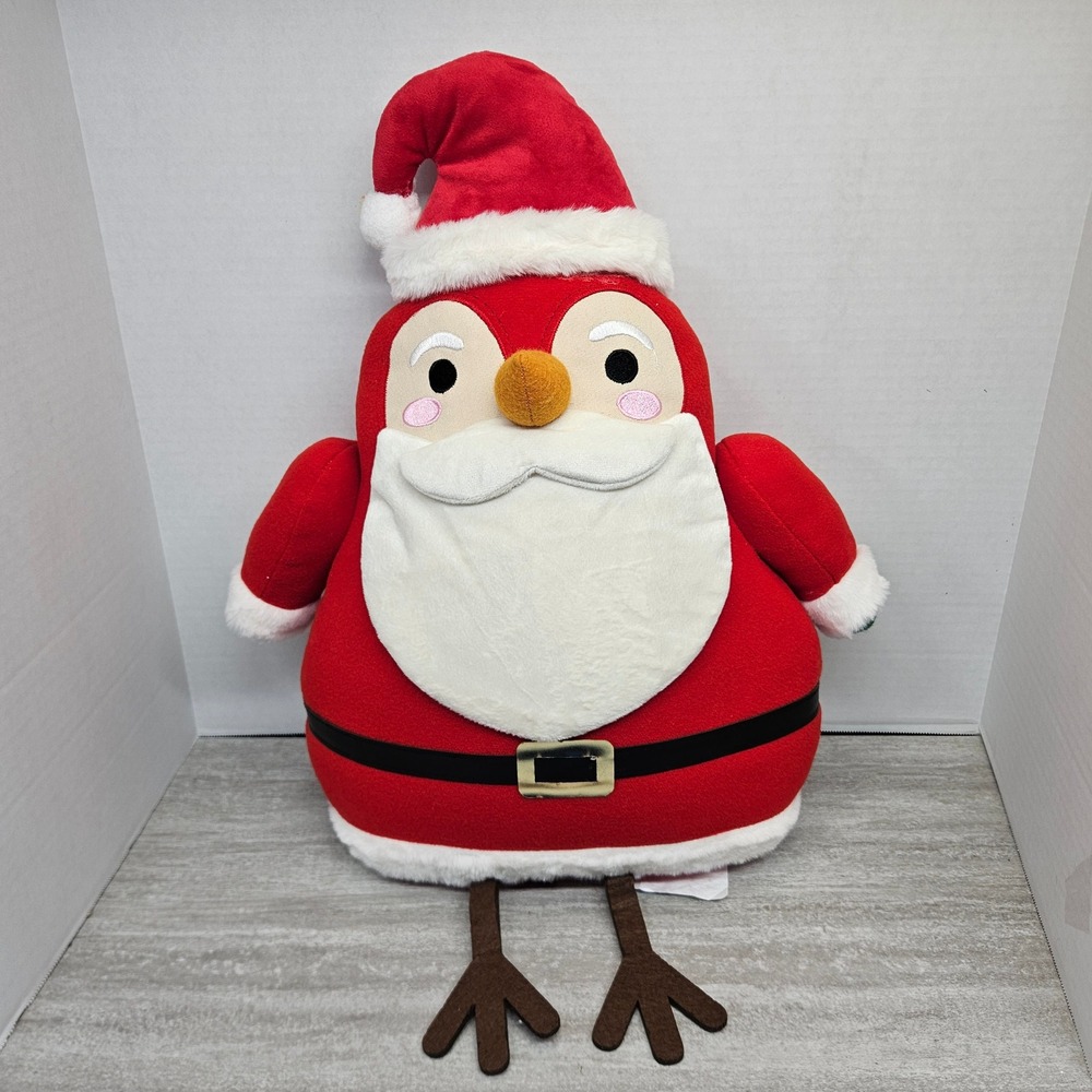 Target Christmas Plush Santa Bird Large Stuffed Animal Holiday‎ Decor Toy pillow